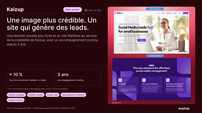 Identité visuelle et site Webflow orienté génération de leads - Branding & Positionering