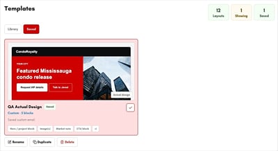 CondoRoyalty Email: custom email marketing platform - Web Applicatie