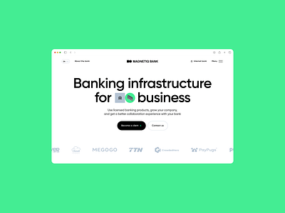 Magnetiq Bank – European B2B bank - Webseitengestaltung