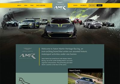 Aston Martin - Création de site internet