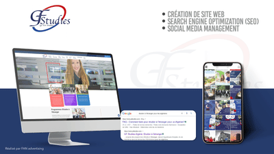 Compagne et stratégie digital GF Studies - Werbung
