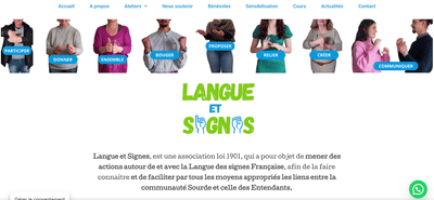 Création site web association Langue et Signes - Création de site internet
