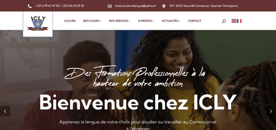 Réalisation du site internet vitrine de ICLY - Webseitengestaltung