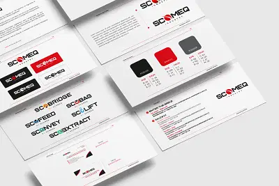 Creation charte graphique SCOMEQ Industry - Branding & Positioning