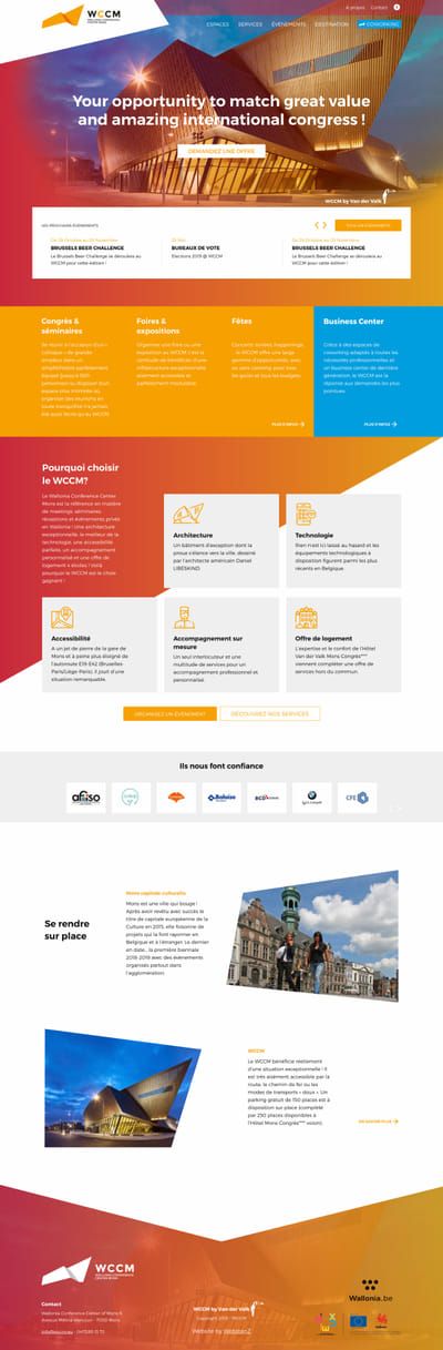 Wallonia Conference Center of Mons - Website Creation
