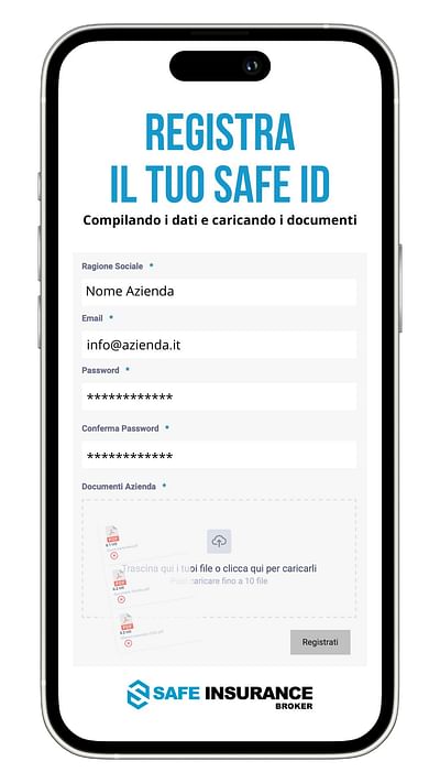 SAFE Insurance Web App per Pratiche Online - E-Commerce