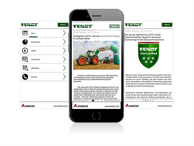 Fendt iOS & Android App Development - Webseitengestaltung