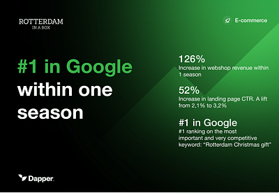 #1 in Google within one season - SEO