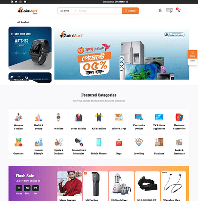 Goinmart Website Development - E-commerce
