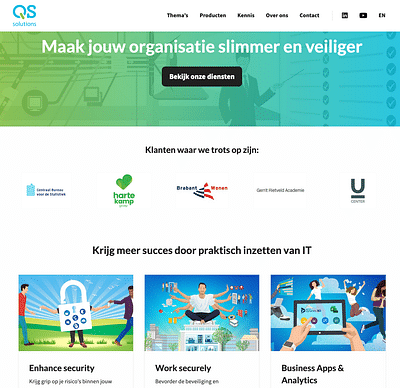 QS solutions: Van commercieel thema naar maatwerk - Website Creation