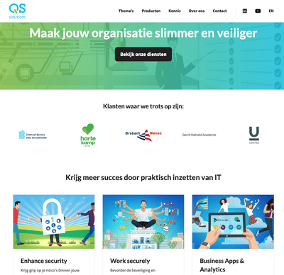 QS solutions: Van commercieel thema naar maatwerk - Website Creatie