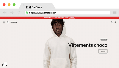 Création site web DM Store - Webseitengestaltung