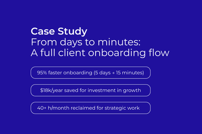 From days to minutes: A full client onboarding flow - Software Development