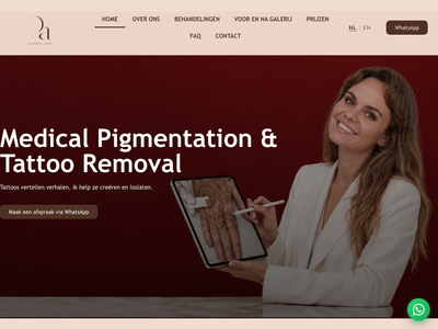 Derma Art: tweetalige kliniekwebsite met eigen CMS - Création de site internet