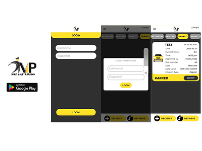 Wait Valet Parking - Podium Mobile App Development - Développement de Logiciel