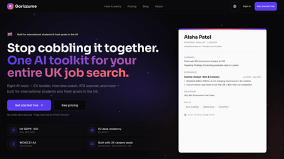 Gorizzume, AI career platform - Web Application