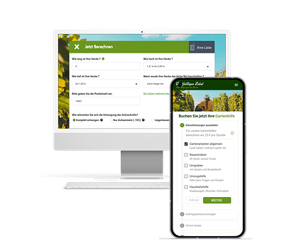 Buchungstool für Gärtnerei-Dienstleistungen - Web Application