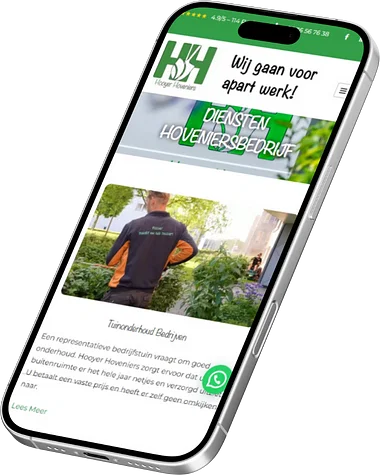 Van startende zzp’er naar bloeiend hoveniersbedrijf - Création de site internet