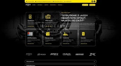 Motokáry Šariš: website with booking and e-shop for a go-kart hall - Website Creation