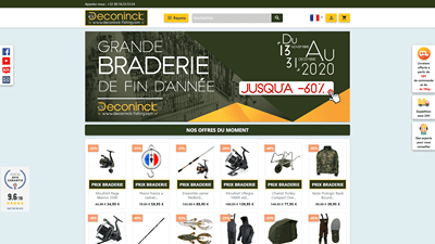 Deconinck Fishing — migration PrestaShop et international - E-commerce