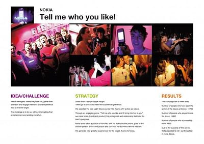TELL ME WHO YOU LIKE - Publicidad