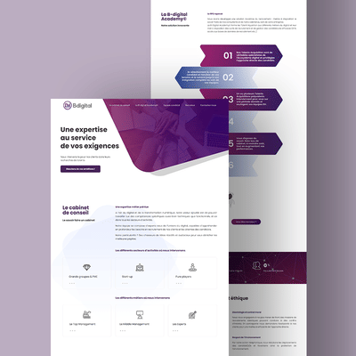 Refont d'identité visuelle & Site [B-digital] - Création de site internet