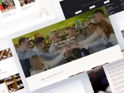 Site vitrine pour cave Au Nom du Vin - Création de site internet