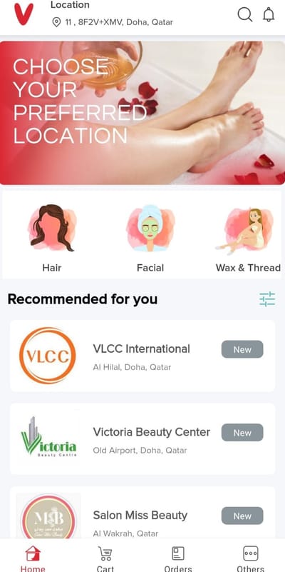 Mobile App - Vibes Saloon - Application mobile