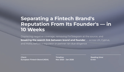 Separating a Fintech Brand's Reputation From Its Founder's in 10 Weeks - Branding & Positioning