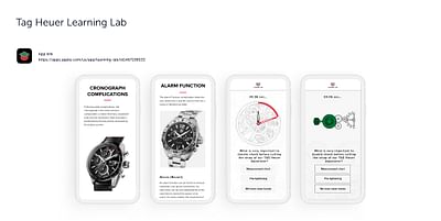 Tag Heuer staff training application - Website Creation
