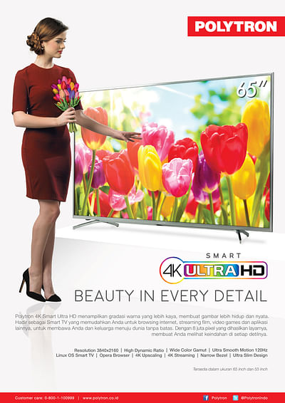 Polytron 4K SUHD LED TV - Image de marque & branding