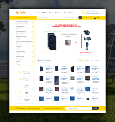 Diseño de Tienda Online - EPS Solar - SEO