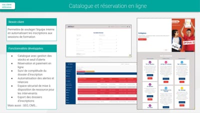 Catalogue et réservation en ligne - E-commerce