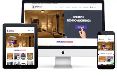 Electrical lights E-commerce Website Design - Création de site internet