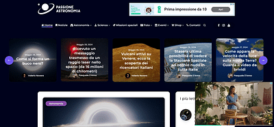 Sviluppo Portale Web Passione Astronomia - Graphic Design