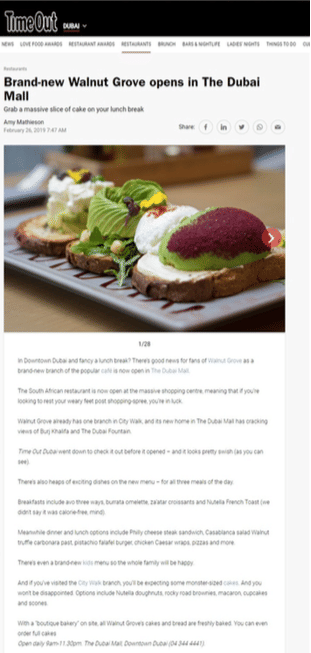 Walnut Grove's launch at The Dubai Mall - Relations publiques (RP)