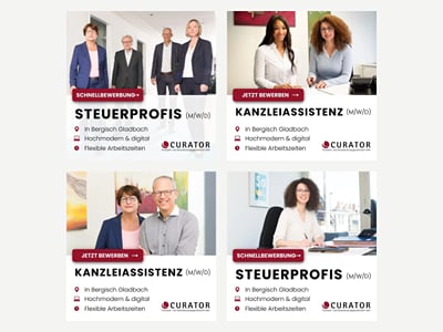 54 Bewerbungen und 4 Einstellungen für eine Steuerkanzlei - Social Media
