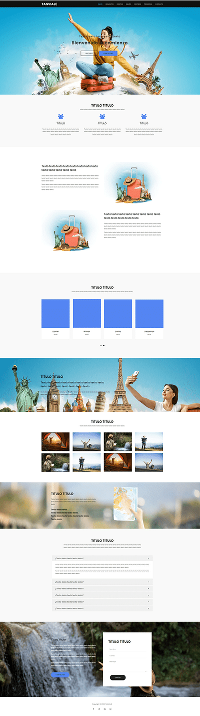 Diseño Pagina Web -TANVIAJE - Website Creatie