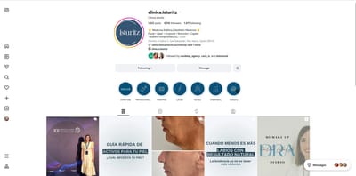 Gestión redes sociales y web para clínica de estética en San Sebástian - Community Management