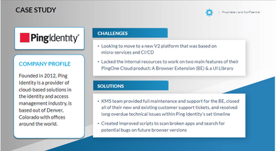 Offshore Development Team for Ping Identity - Software Development