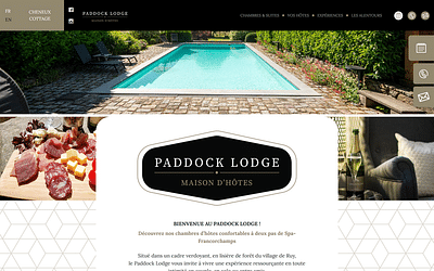Site du Paddock Lodge - Copywriting