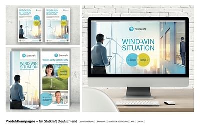 Wind-Win Situation für Statkraft - Grafikdesign