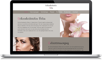 Schoonheidssalon Relax - Website Creatie