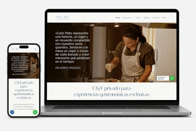 Web multilingüe para chef privado en Ibiza - Creación de Sitios Web