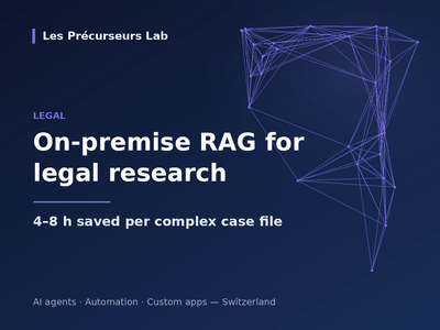 On-premise RAG for a Geneva law firm: 4-8 hours saved per case - Data Consulting