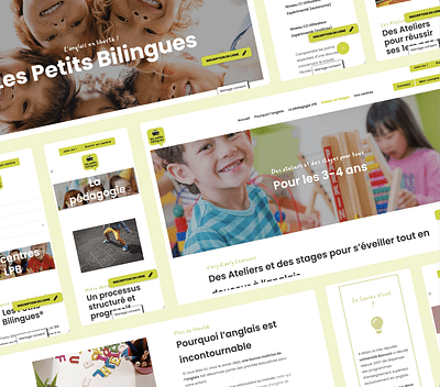 Les Petits Bilingues - Refonte du site vitrine - Création de site internet