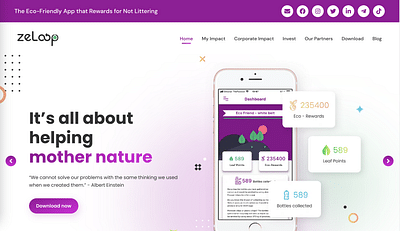 Création landing page - WordPress - Zeloop - Création de site internet