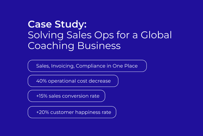 Solving Sales Ops for a Global Coaching Business - Software Development