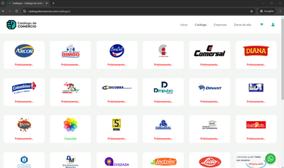 Diseño de sitio web Catálogo de Comercio - Website Creation