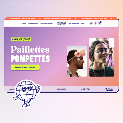 Paillettes Pompettes - Webdesign - E-commerce